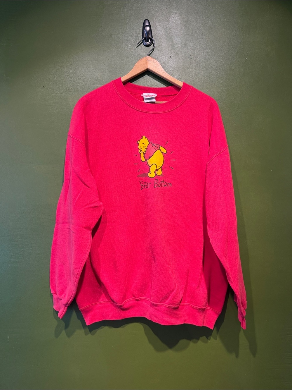Vintage Disney Bear Bottom Red Crewneck Sweatshirt